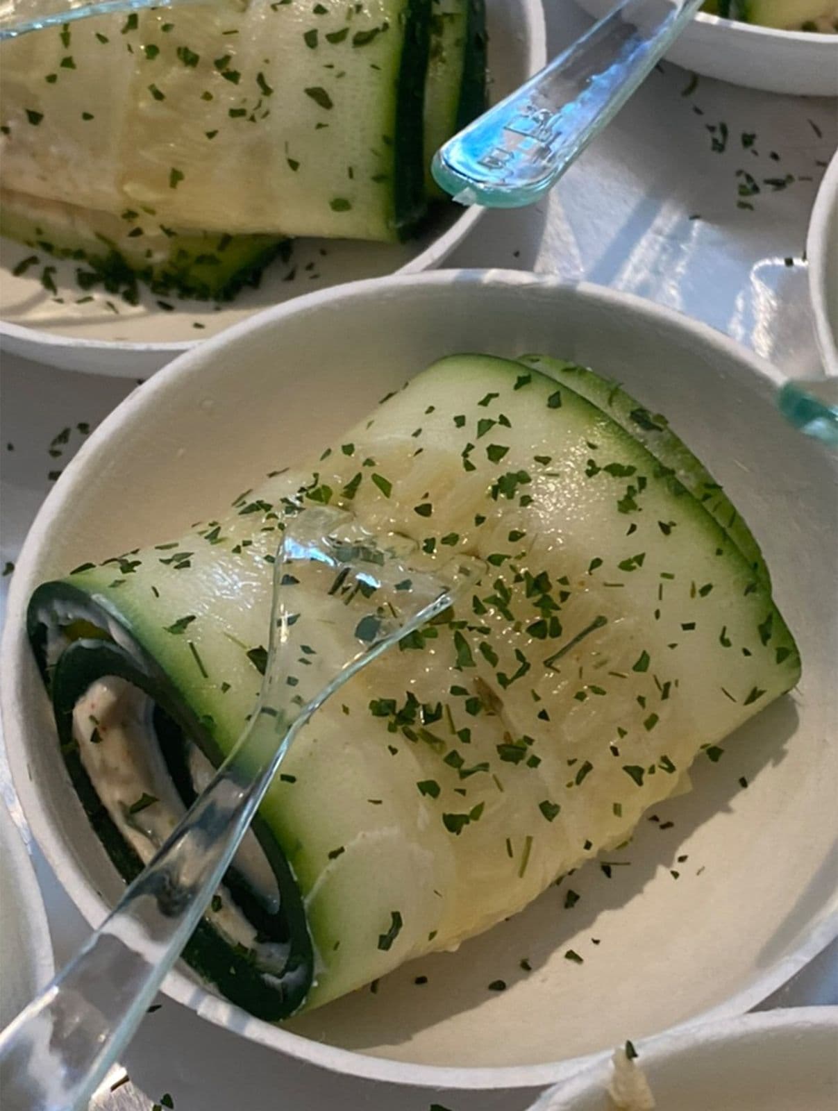 Amuse-bouche concombre et fromage frais