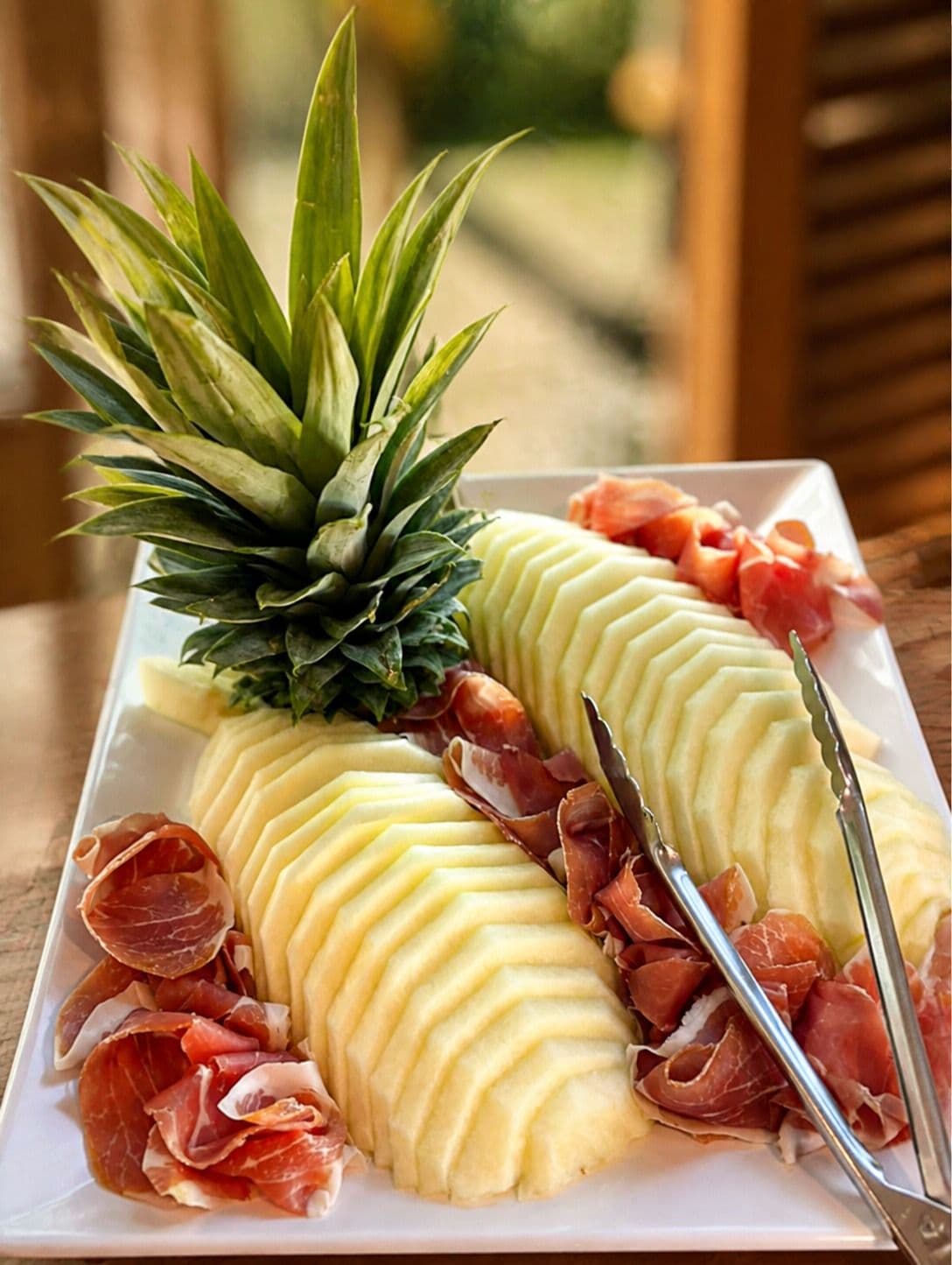 Plat de melon et jambon